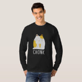 Chonk Cat Funny Scale Meme T-Shirt (Vorne ganz)