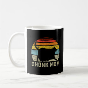 Chonk Cat Mama Scale Meme Funny Retro Style Mommy  Kaffeetasse