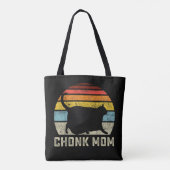Chonk Cat Mama Scale Meme Funny Retro Style Mommy  Tasche (Rückseite)