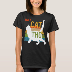 Chonk Cat Meme All About Dat Chonky 70er Vintag Su T-Shirt