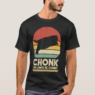 Chonk Cat Meme Retro Style Vintage Katzen Zitat T-Shirt