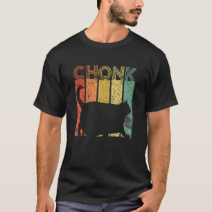 Chonk Cat Scale Meme Funny Retro Style Vintage Kat T-Shirt