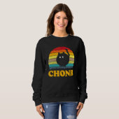 Chonk Cat Scale Meme Retro Chonk Sweatshirt (Vorne ganz)