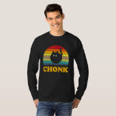Chonk Cat Scale Meme Retro Chonk T-Shirt (Vorne ganz)