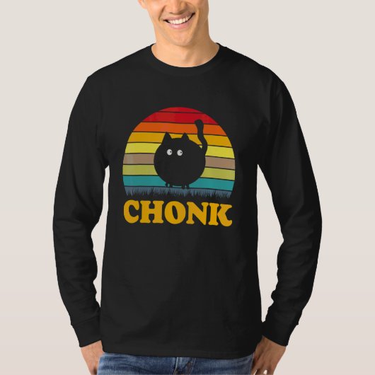 Chonk Cat Scale Meme Retro Chonk T-Shirt (Vorderseite)