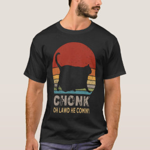 Chonk Cat Scale Meme Retro Stil Vintage Katzen Mem T-Shirt
