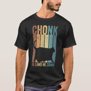 Chonk Cat Scale Meme Retro Stil Vintage Katzen Mem T-Shirt