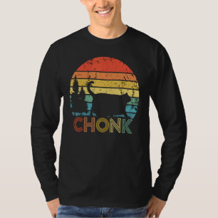 Chonk Cat Scale Meme Retro Stil Vintage Katzen Mem T-Shirt