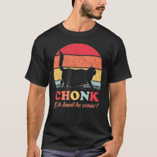 Chonk Cat Scale Meme Retro Stil Vintage Katzen Mem T-Shirt