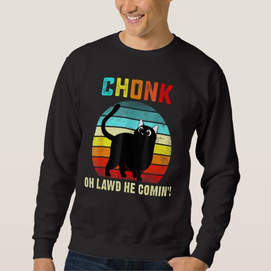 Chonk Cat Scale Meme - Retro Style Cats Memes Sweatshirt (Vorderseite)