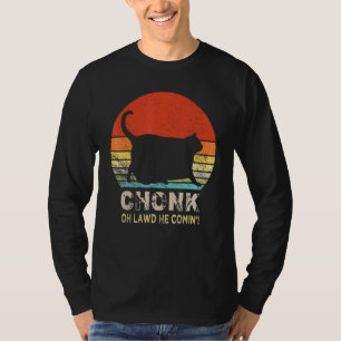 Chonk Cat Scale Meme Retro Vintage Katzen Memorand T-Shirt