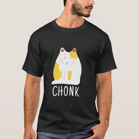 Chonk Cat Scale Meme T-Shirt (Vorderseite)