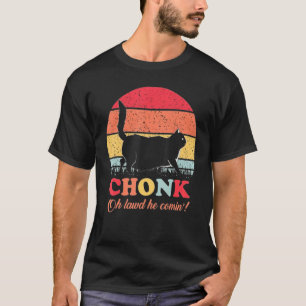 Chonk-Katzenwaage-Meme Retro-Stil Vintage-Katzen-M T-Shirt