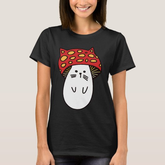 Chonk Kitty Cute Little Mushi Kitty Little Mushroo T-Shirt (Vorderseite)
