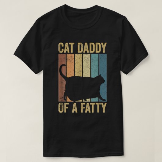 Chonk Meme Cat Daddy von einem fettigen Retro Vint T-Shirt (Design vorne)