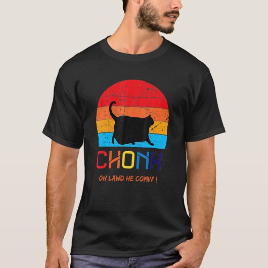 Chonk Scale Katzen Meme T-Shirt (Vorderseite)