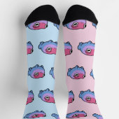 Chonky Bisexual Frog Queer Socks | Cute Bi Pride  Socken (Oben)