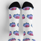 Chonky Bisexueller Frosch Queere Socken | Cute Bi (Oben)