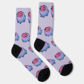 Chonky Bisexueller Frosch Queere Socken | Cute Bi  (Rechts)