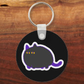 Chonky Black Cat Keychain Schlüsselanhänger (Vorderseite)