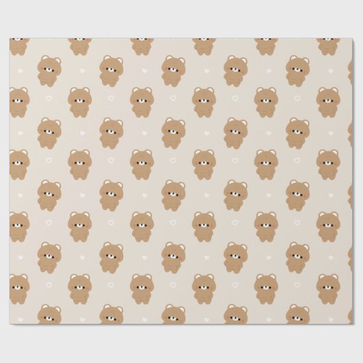 Chonky Brown Bär Geschenkpapier (Flach)