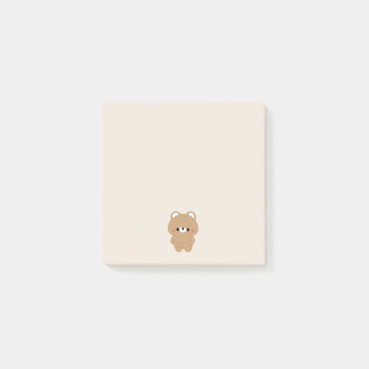 Chonky Brown Bär Post-it Klebezettel (Vorderseite)