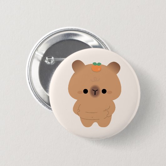 Chonky Capybara Button (Vorne & Hinten)