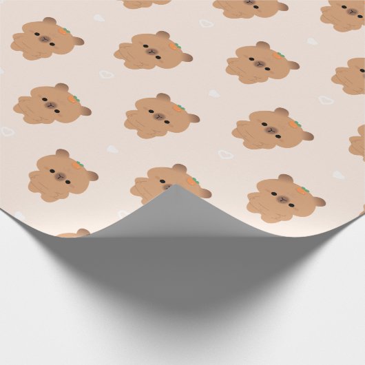 Chonky Capybara Geschenkpapier (Ecke)