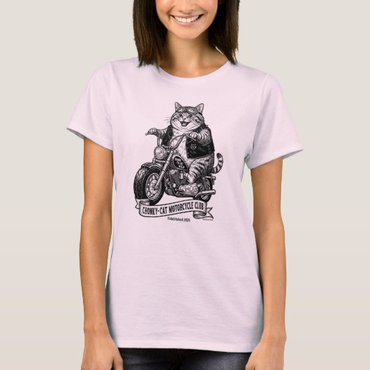 Chonky-Cat Motorcycle Club T-Shirt (Vorderseite)