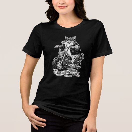 Chonky-Cat Motorcycle Club Tri-Blend Shirt (Vorderseite)