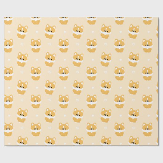 Chonky Corgi Geschenkpapier (Flach)