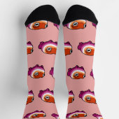 Chonky Lesbian Frosch Pride Socken | Süße WLW Quee (Oben)