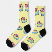 Chonky Pansexual Frog Pride Socks | Cute Pan Pride Socken (Linkes Detail)