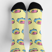 Chonky Pansexual Frog Pride Socks | Cute Pan Pride Socken (Oben)
