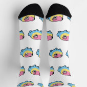 Chonky Pansexual Frog Pride Socks | Cute Pan Pride Socken (Oben)