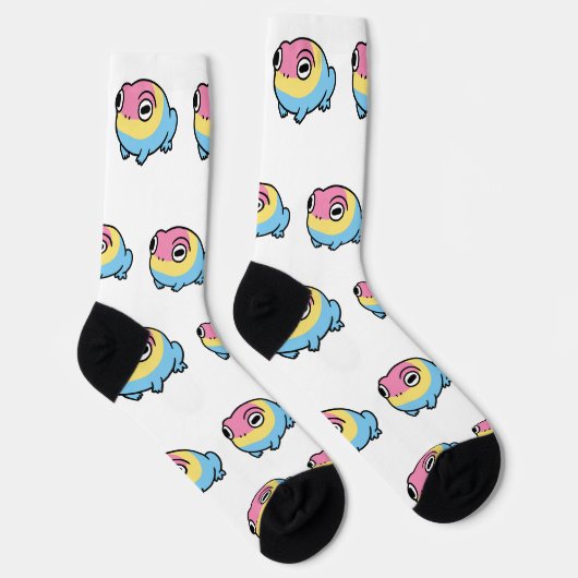 Chonky Pansexual Frog Pride Socks | Cute Pan Pride Socken (Rechts)