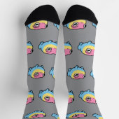 Chonky Pansexual Frog Pride Socks | Cute Pan Pride Socken (Oben)