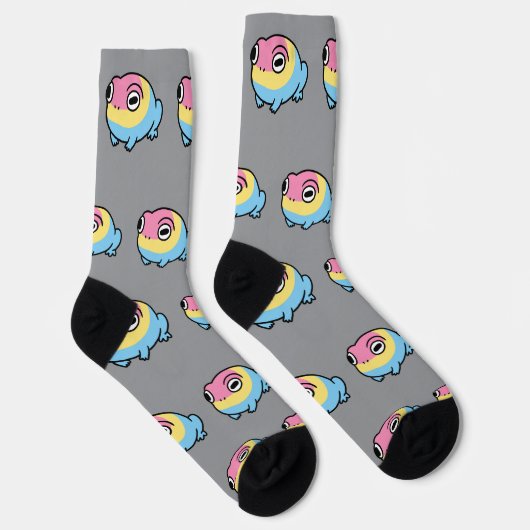 Chonky Pansexual Frog Pride Socks | Cute Pan Pride Socken (Rechts)