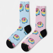 Chonky Pansexual Frog Pride Socks | Cute Pan Pride Socken (Linkes Detail)