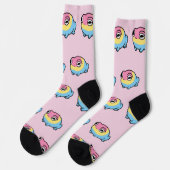 Chonky Pansexual Frog Pride Socks | Cute Pan Pride Socken (Linkes Detail)
