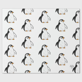 Chonky Penguin Adorable Whimsical Pattern Gift Geschenkpapier