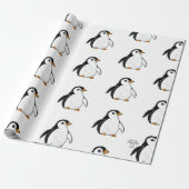 Chonky Penguin Adorable Whimsical Pattern Gift Geschenkpapier (Ungerollt)