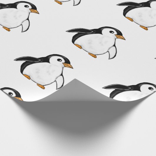 Chonky Penguin Adorable Whimsical Pattern Gift Geschenkpapier (Ecke)