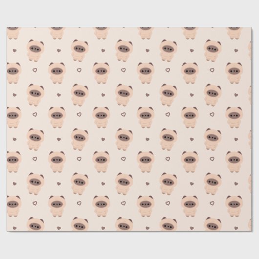 Chonky Siamese Cat Geschenkpapier (Flach)