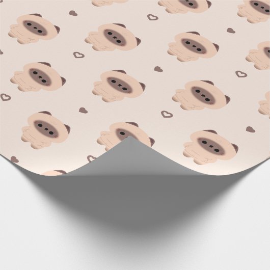Chonky Siamese Cat Geschenkpapier (Ecke)
