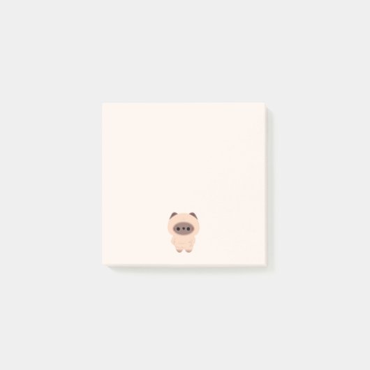 Chonky Siamese Cat Post-it Klebezettel (Vorderseite)