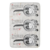 Chonky Striped Japanese Tabby Cat Badematte (Vorderseite Vertikal)