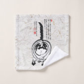 Chonky Striped Japanese Tabby Cat Badhandtuch Set (Waschlappen)