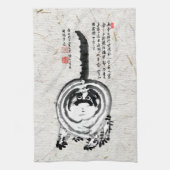 Chonky Striped Japanese Tabby Cat Geschirrtuch (Vertikal)