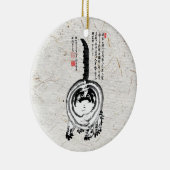 Chonky Striped Japanese Tabby Cat Keramik Ornament (Rechts)